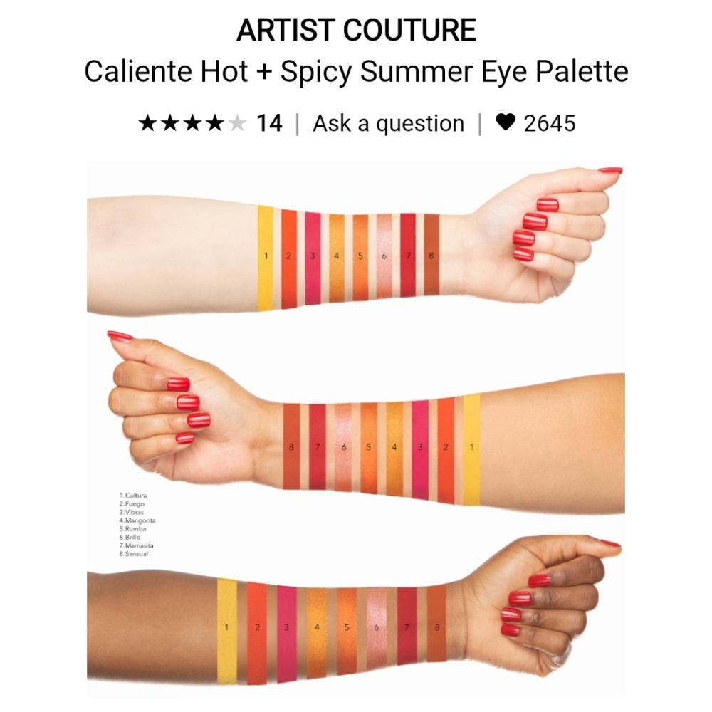 Caliente Summery Eye Shadow Palette